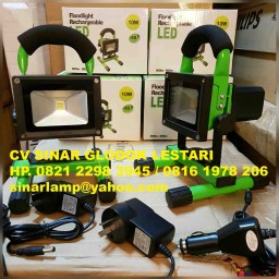 Lampu Sorot Led Portable Rechargeable